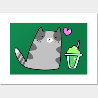 Cat and Frozen Smoothie Posters and Art